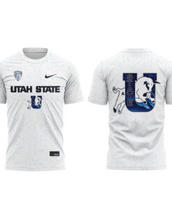 Utah State Football A Black To The Past Logo Graphic Shirt for College Football Fans