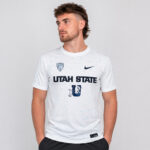 Utah State Football A Black To The Past Logo Graphic Shirt for College Football Fans