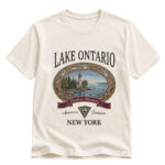 Vintage Lake Ontario New York Graphic Shirt for Lake and Outdoor Lovers