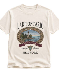 Vintage Lake Ontario New York Graphic Shirt for Lake and Outdoor Lovers