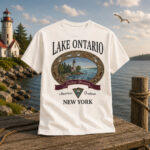 Vintage Lake Ontario New York Graphic Shirt for Lake and Outdoor Lovers