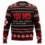 You Died Press Any Button To Continue Halloween 2026 Ugly Sweater