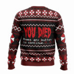 You Died Press Any Button To Continue Halloween 2026 Ugly Sweater