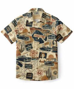 Route 66 Retro Collage Hawaiian Shirt