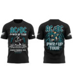 AC-DC Power Up Tour Philadelphia 2026 Black Graphic Shirt for AC-DC Fans