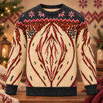 Abstract Feminine Art Christmas Ugly Sweater 2026