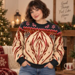 Abstract Feminine Art Christmas Ugly Sweater 2026