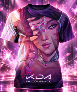 Ahri KDA The Comeback Arcane League Of Legends Art Graphic Shirt for League Of Legends Fans