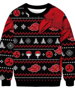 Akatsuki Itachi Symbolic Crows Christmas Ugly Sweater