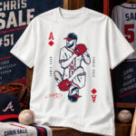 Atlanta Braves Chris Sale Baseball Ace Signature Playing Card Graphic Shirt for Baseball Fans