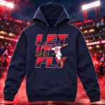 Atlanta Braves Let It Fly Graphic Shirt for Baseball Fans
