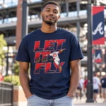 Atlanta Braves Let It Fly Graphic Shirt for Baseball Fans