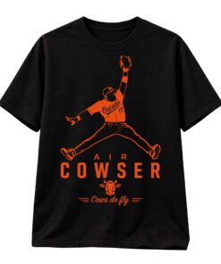 Baltimore Orioles Colton Cowser Air Cowser Cows Do Fly Graphic Shirt for Baseball Fans