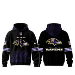 Baltimore Ravens 2026 Noise Rising Falls Black Graphic Hoodie for Football Fans