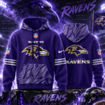 Baltimore Ravens 2026 Noise Rising Falls Purple Graphic Hoodie for Football Fans