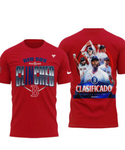 Boston Red Sox Clinched Postseason 2026 Major League Baseball Red Graphic Shirt for Baseball Fans