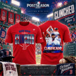 Boston Red Sox Clinched Postseason 2026 Major League Baseball Red Graphic Shirt for Baseball Fans