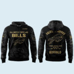 Buffalo Bills Salute To Service 2026 Black Camo Graphic Hoodie for Football Fans