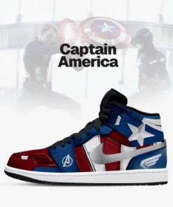 Captain America Red Blue Shield Shoes Sneakers for Marvel Fans