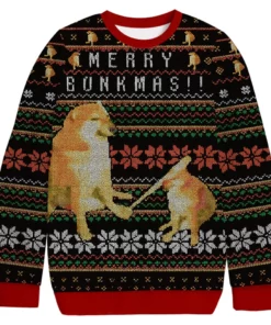Cheems Doge Meme Funny Christmas Ugly Sweater for Meme Fans