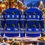 Chelsea FC Gold Reindeer Christmas 2026 Jumper Ugly Sweater