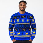 Chelsea FC Gold Reindeer Christmas 2026 Jumper Ugly Sweater