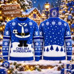 Chelsea FC Wonderland Christmas 2026 Ugly Sweater