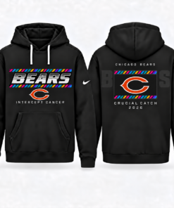 Chicago Bears 2026 Crucial Catch Graphic Hoodie Version 3 for Football Fans