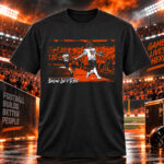 Chicago Bears Caleb Williams and Luther Burden III Never Let It Rest Graphic Shirt for Football Fans