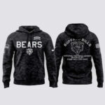 Chicago Bears Salute To Service 2026 Black Camo Graphic Hoodie for Football Fans