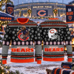 Chicago Bears Winter Wonderland Mascot Helmet Ugly Sweater 2026