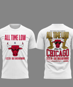 Chicago Bulls x All Time Low Live in Chicago 2026 Graphic Shirt for Basketball Fans