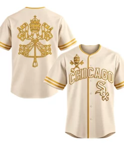 Chicago White Sox Leo XIV Blessing 2026 Cream Graphic Baseball Jersey for Baseball Fans