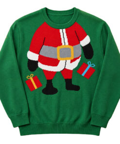 Christmas 2026 Funny Santa Green Ugly Sweater