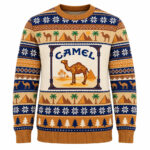 Cigarette Camel And Pyramids Desert 2026 Christmas Ugly Sweater