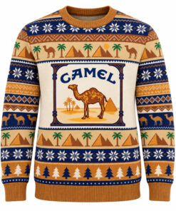 Cigarette Camel And Pyramids Desert 2026 Christmas Ugly Sweater