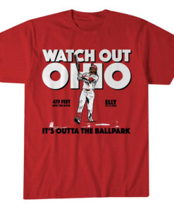 Cincinnati Reds Elly De La Cruz Watch Out Ohio Graphic Shirt for Baseball Fans