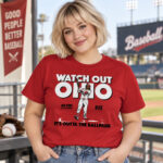 Cincinnati Reds Elly De La Cruz Watch Out Ohio Graphic Shirt for Baseball Fans