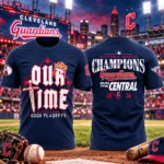 Cleveland Guardians 2026 Playoffs AL Central Champions Graphic Shirt for Baseball Fans