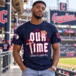 Cleveland Guardians 2026 Playoffs AL Central Champions Graphic Shirt for Baseball Fans