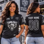 Custom Name And Number Chicago Bears Salute To Service 2026 Black Football Jersey