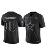Custom Name And Number Dallas Cowboys Salute To Service 2026 Black Football Jersey