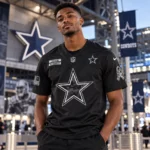 Custom Name And Number Dallas Cowboys Salute To Service 2026 Black Football Jersey