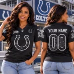 Custom Name And Number Indianapolis Colts Salute To Service 2026 Black Football Jersey