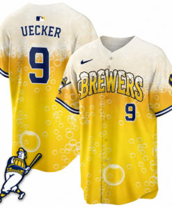 Custom Name And Number Milwaukee Brewers Pitcher And Pint Baseball Jersey