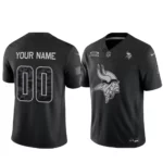 Custom Name And Number Minnesota Vikings Salute To Service 2026 Black Football Jersey