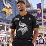 Custom Name And Number Minnesota Vikings Salute To Service 2026 Black Football Jersey
