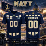 Custom Name And Number Navy Under Armour 100th Anniversary 2026 Football Jersey