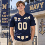 Custom Name And Number Navy Under Armour 100th Anniversary 2026 Football Jersey