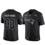 Custom Name And Number New England Patriots Salute To Service 2026 Black Football Jersey